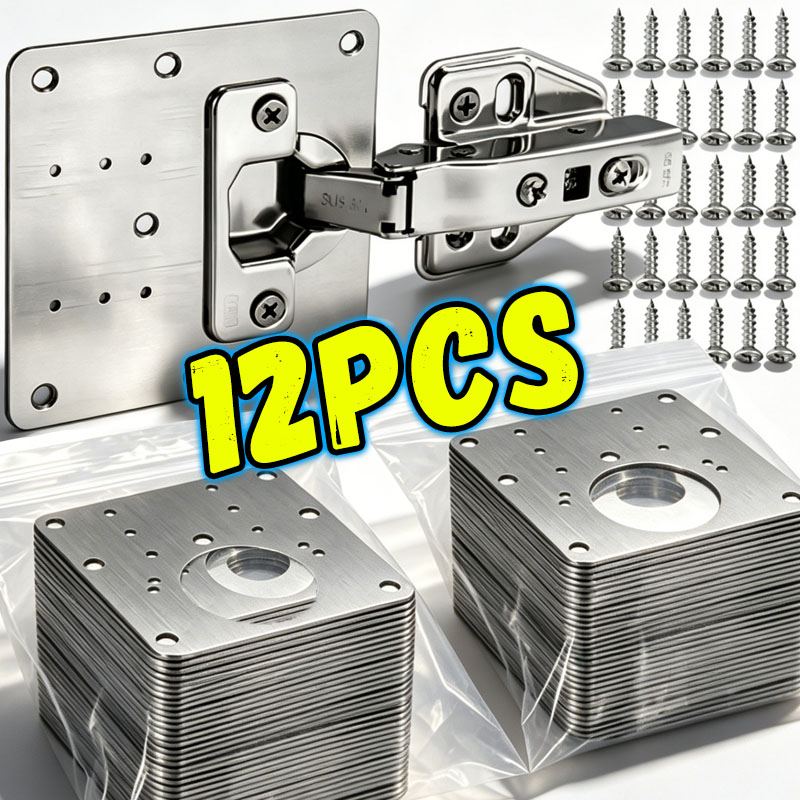 Furniture Hardware Repair - Cabinet Door Hinge Repair Plate Kit