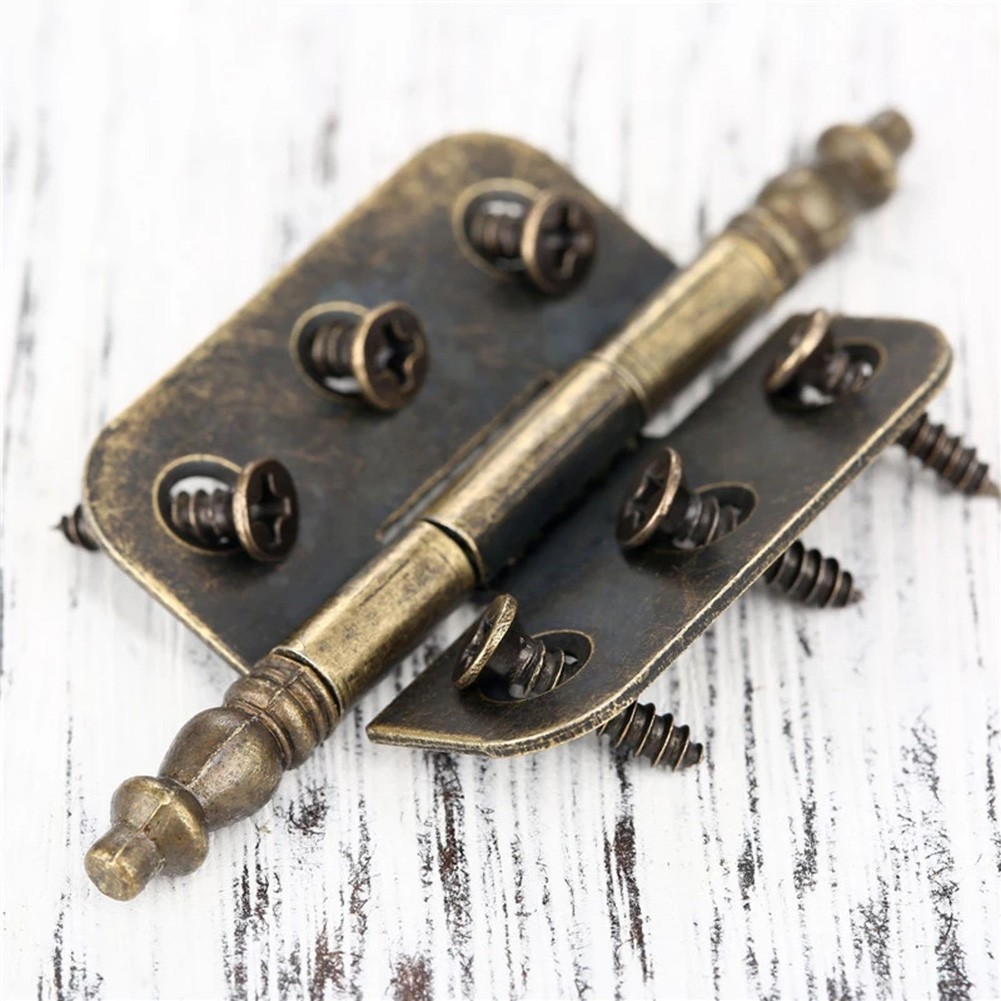 Furniture Hardware Repair - Hinge Repair Plate Antique Bronze Crown