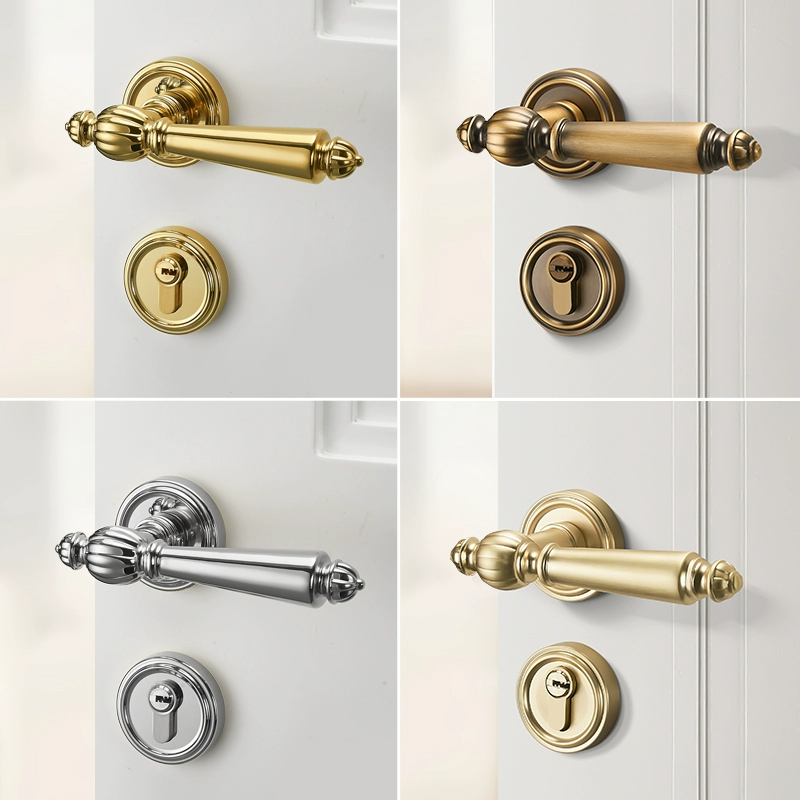 Zinc Furniture Hardware - Luxurious Silent Door Lock Set With