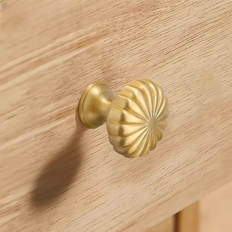 French Simple Brass Ball Knob  - Drawer Pull Gold ulasan dan harga