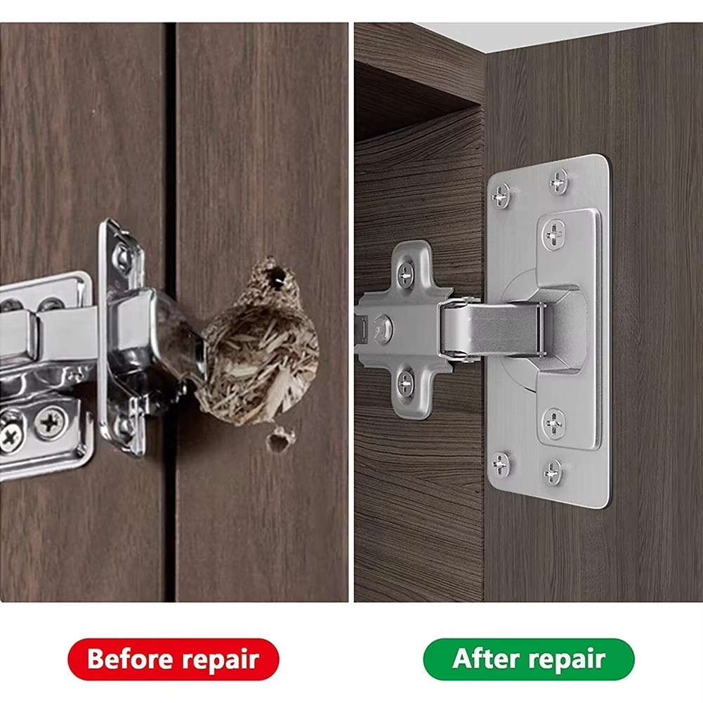 4Pair Hinge Repair Plate Cabin - Furniture Hardware Repair ulasan dan harga