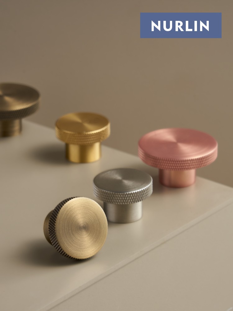 Nurlin Knurled Solid Brass Cab - Drawer Pull Gold ulasan dan harga