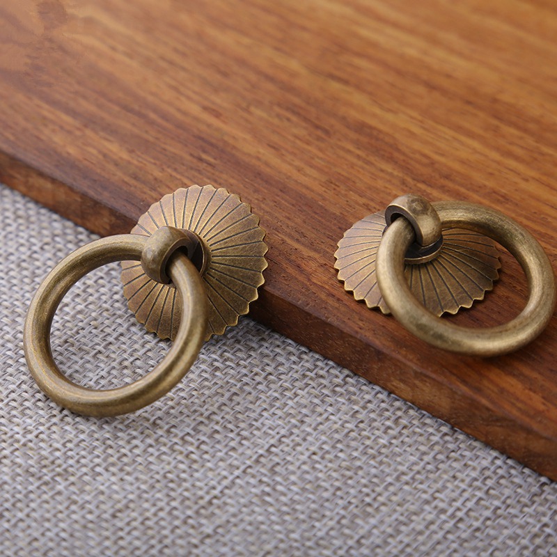 Vintage Brass Cabinet Ring Kno - Drawer Pull Gold ulasan dan harga
