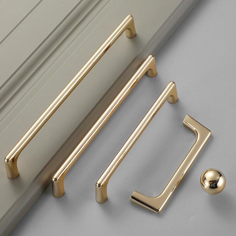 Zinc Alloy Bright Gold Kitchen - Drawer Pull Gold ulasan dan harga
