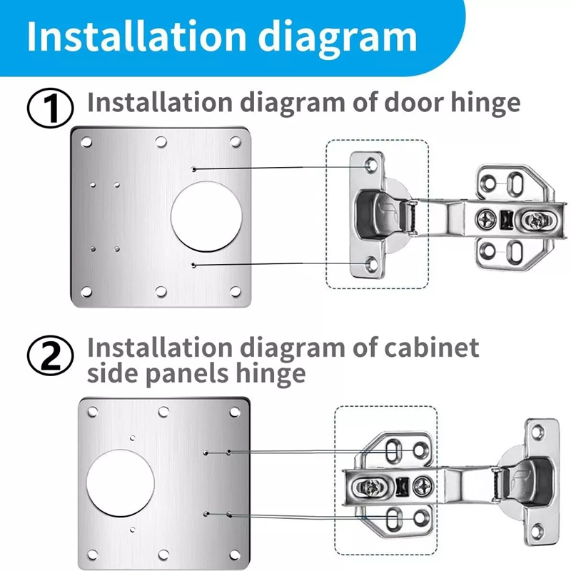 2/10Pcs Sets Hinge Repair Plat - Furniture Hardware Repair ulasan dan harga