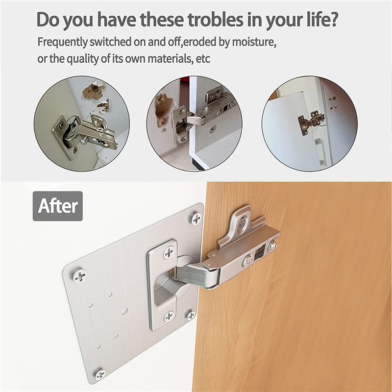 KAK 8pcs Hinge Repair Plate Br - Furniture Hardware Repair ulasan dan harga