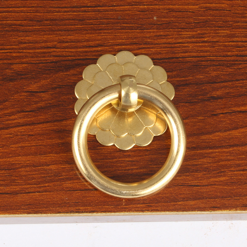 Antique Brass Cabinet Ring Kno - Drawer Pull Gold ulasan dan harga