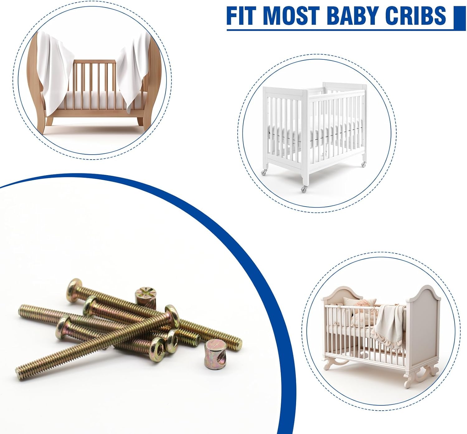 VKKM 25Pcs M6 Baby Crib Screws - Furniture Hardware Repair ulasan dan harga