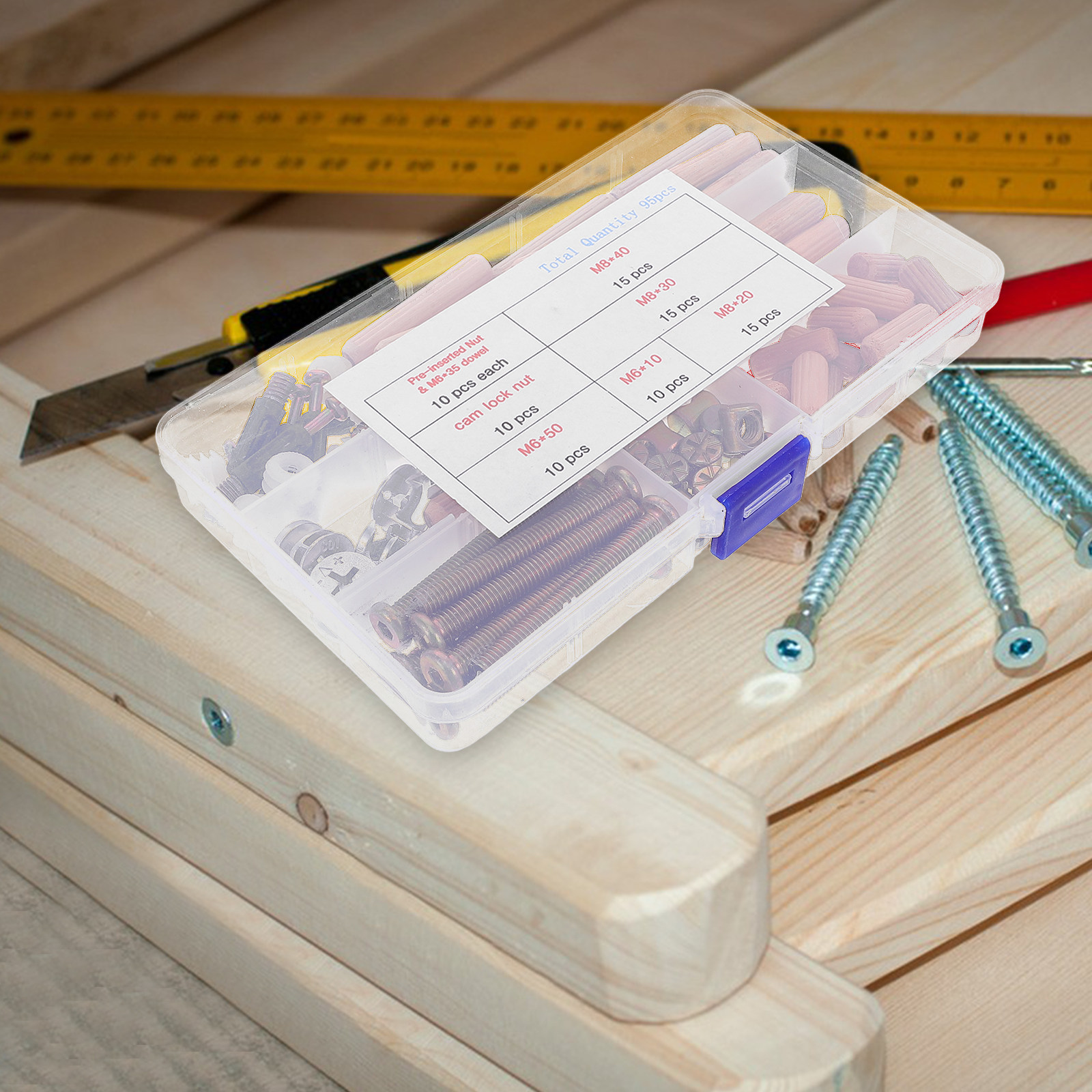 95Pcs Furniture Hardware Set B - Furniture Hardware Bolts ulasan dan harga