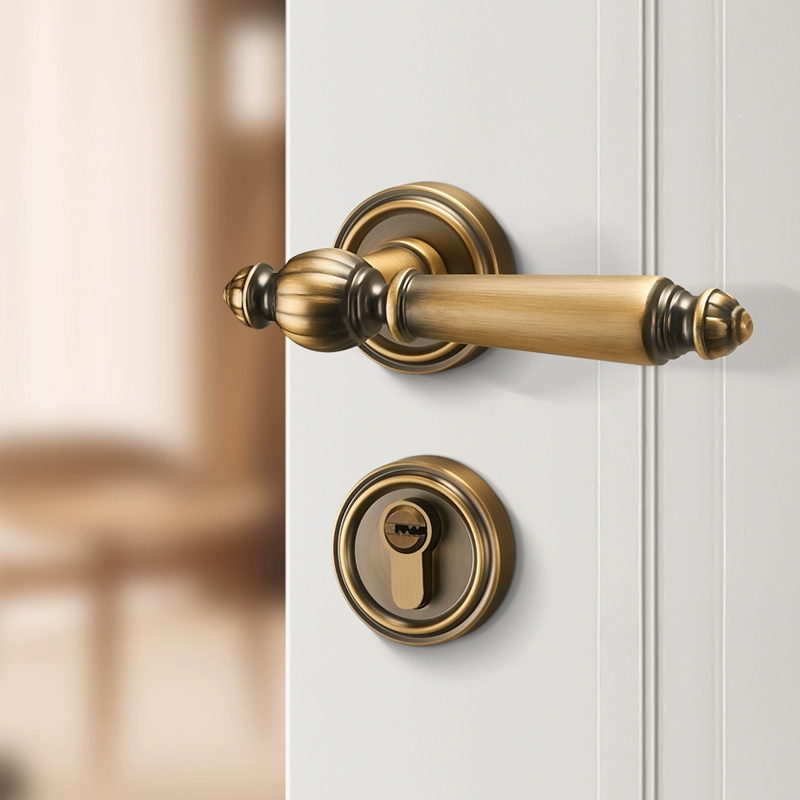 Luxurious Silent Door Lock Set - Zinc Furniture Hardware ulasan dan harga