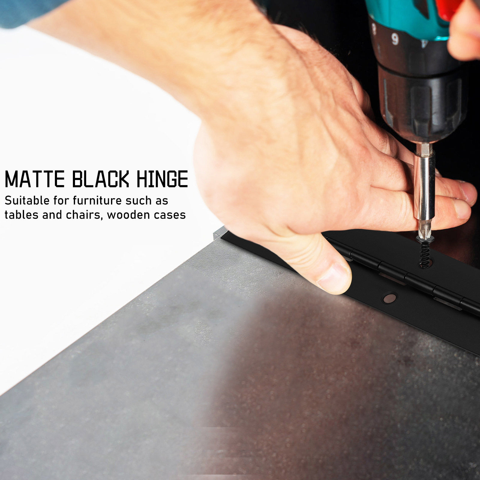 1Set Black Stainless Steel Hea - Piano Hinge Continuous ulasan dan harga